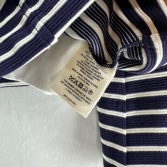 Anthropologie Stephanie Peacoat Striped Knit Jacket Size M Double Breasted Blue - Picture 12 of 13